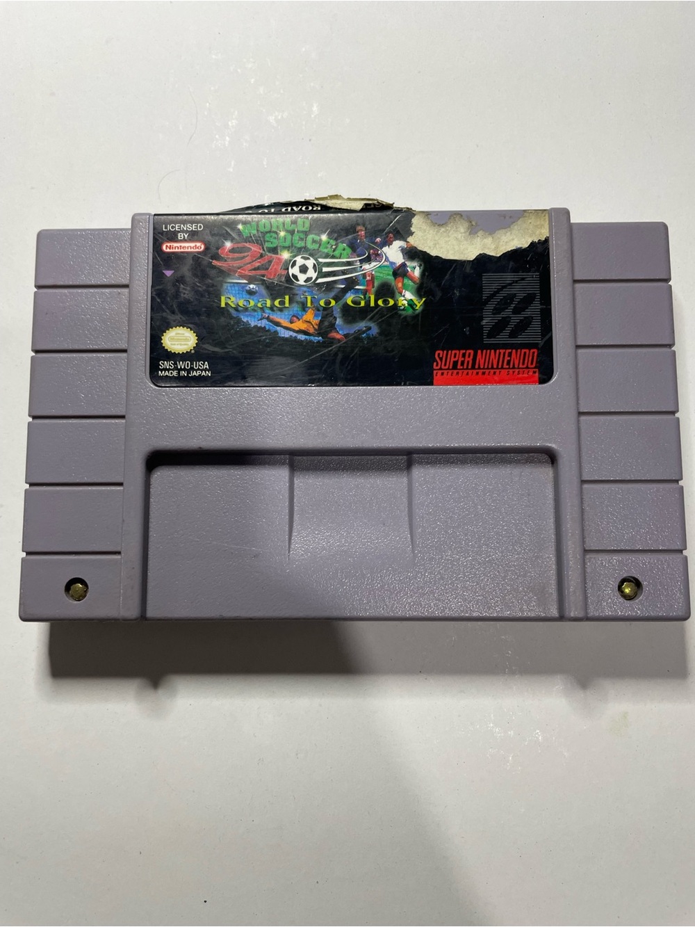 World Soccer '94 Road To Glory by Atlus Authentic SNES Untested